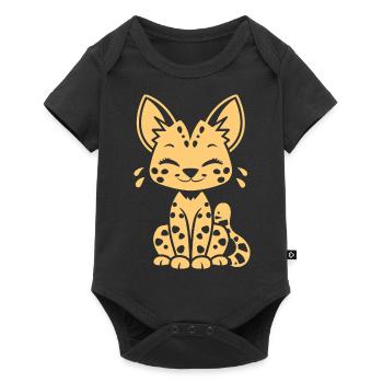 Serval - Baby Premium Kurzarmbody - Schwarz - Vorne