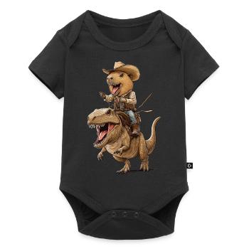 Wasserschwein - Baby Premium Kurzarmbody - Schwarz - Vorne