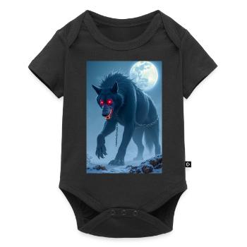 Fenrir Loup monstrueux destiné à tuer Odin pendant - Body à manches courtes Premium Bébé - noir - Devant