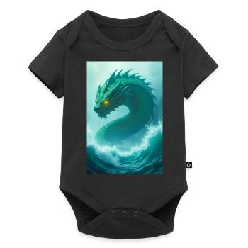 Énorme serpent encerclant le monstre de Midgard - Body à manches courtes Premium Bébé - noir - Devant