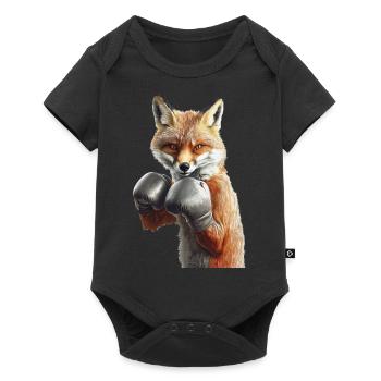 Fuchs - Baby Premium Kurzarmbody - Schwarz - Vorne