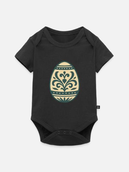 Osterei für das Osterfest - Baby Premium Kurzarmbody - Schwarz