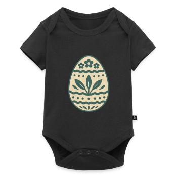 Osterei für das Osterfest - Baby Premium Kurzarmbody - Schwarz - Vorne