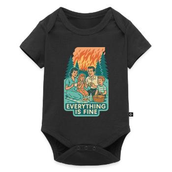 Climate Crisis & Ignorance - Baby Premium short-sleeve bodysuit - black - Front