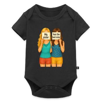 Ma sœur a la meilleure sœur - Body à manches courtes Premium Bébé - noir - Devant