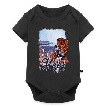 I Want Sea – Maritime Girl Design - Baby Premium short-sleeve bodysuit - black - Front