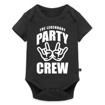 Équipe de fête drôle - Body à manches courtes Premium Bébé - noir - Devant