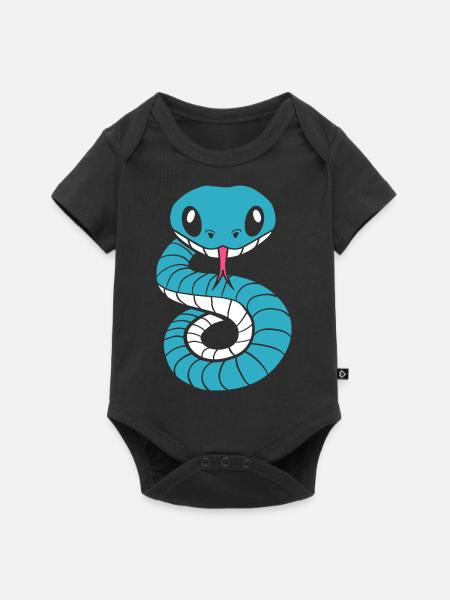 Kobra - Baby Premium Kurzarmbody - Schwarz