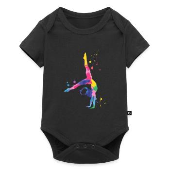 Gymnastique Coloré et puissant - Body à manches courtes Premium Bébé - noir - Devant