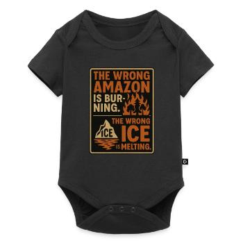La mauvaise forêt brûle. Le mauvais lce est fondu - Body à manches courtes Premium Bébé - noir - Devant
