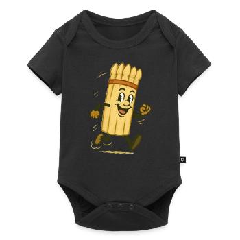 Spargel - Baby Premium Kurzarmbody - Schwarz - Vorne