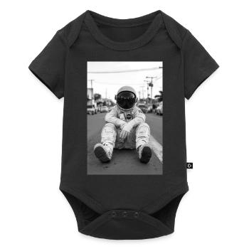 Astronaute perdu sur Terre - Body à manches courtes Premium Bébé - noir - Devant