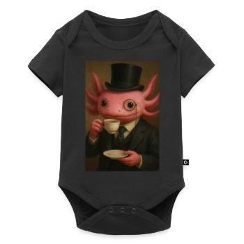 Gentleman Axolotl Tea Time - Baby Premium short-sleeve bodysuit - black - Front