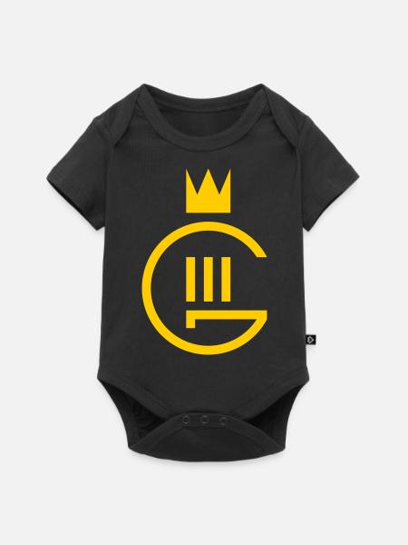 Monogramm Gustaf III. - Baby Premium Kurzarmbody - Schwarz