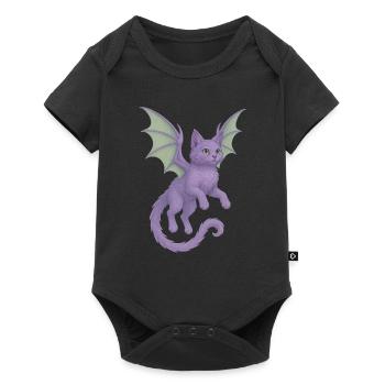 Katzendrache - Baby Premium Kurzarmbody - Schwarz - Vorne