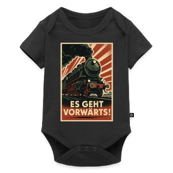 Railways Moving forward - Baby Premium short-sleeve bodysuit - black - Front