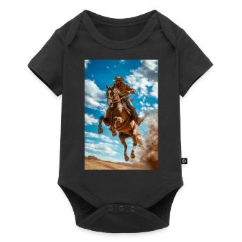 Epic Cowboy Jump - Baby Premium short-sleeve bodysuit - black - Front