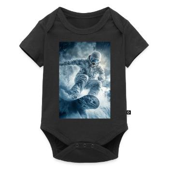 Frozen Thrill Snowboarder - Baby Premium short-sleeve bodysuit - black - Front