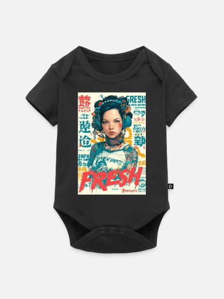 Urbane frische Vibes - Baby Premium Kurzarmbody - Schwarz