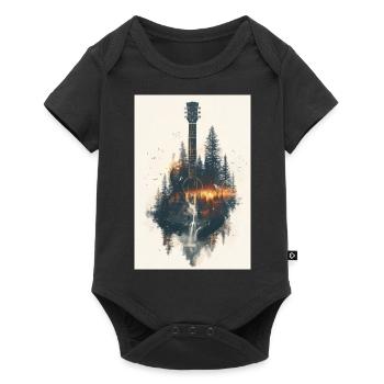 Nature Guitar Harmony Art - Baby Premium short-sleeve bodysuit - black - Front