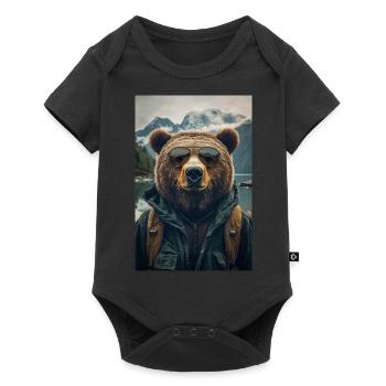 Cool randonnée Bear Explorer - Body à manches courtes Premium Bébé - noir - Devant
