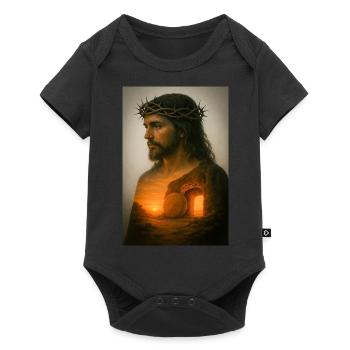 Sauveur ressuscité à l’aube - Body à manches courtes Premium Bébé - noir - Devant