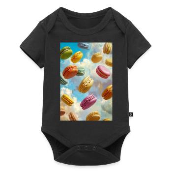 Colorful Macarons in the Sky - Baby Premium short-sleeve bodysuit - black - Front