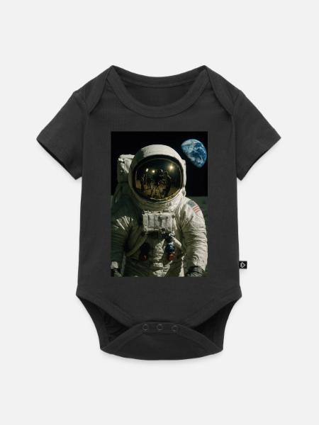 Mondlandung Hoax Konzeptkunst - Baby Premium Kurzarmbody - Schwarz