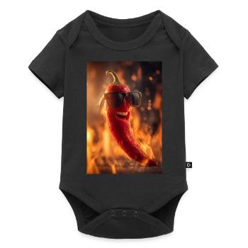 M. Chili apporte la chaleur - Body à manches courtes Premium Bébé - noir - Devant