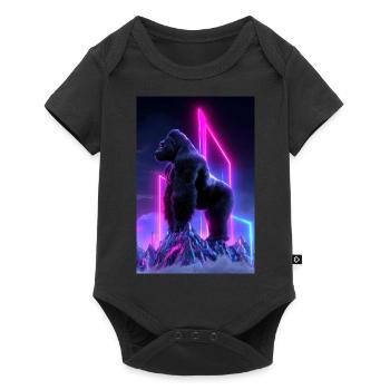 Néon Gorilla Overdrive - Body à manches courtes Premium Bébé - noir - Devant