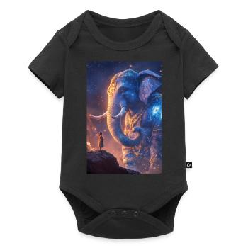 Celestial Elephant Guardian - Baby Premium short-sleeve bodysuit - black - Front