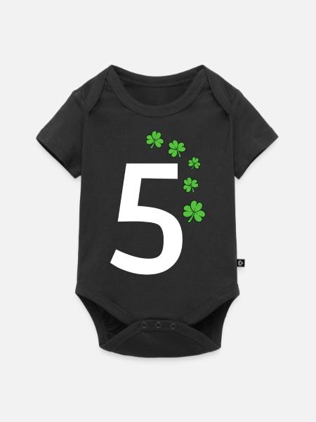 5 - Baby Premium Kurzarmbody - Schwarz