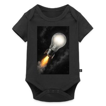 Rocket-Powered Bright Idea - Baby Premium short-sleeve bodysuit - black - Front