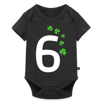 6 - Baby Premium Kurzarmbody - Schwarz - Vorne