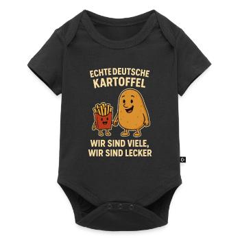Echte Deutsche Kartoffel - Baby Premium Kurzarmbody - Schwarz - Vorne