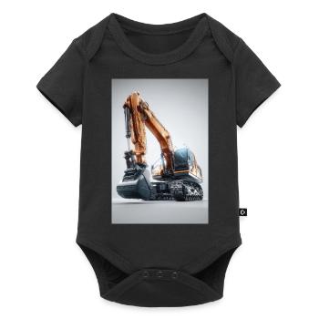 Powerful Excavator Machine - Baby Premium short-sleeve bodysuit - black - Front