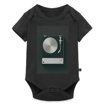 Minimalist Retro Turntable - Baby Premium short-sleeve bodysuit - black - Front