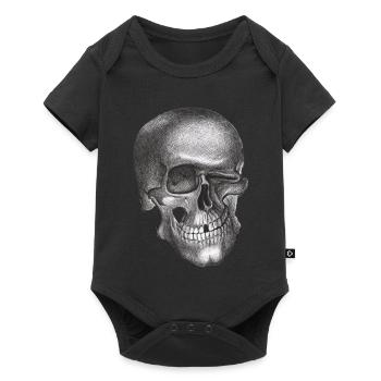 Winking Skull - Skull - Baby Premium short-sleeve bodysuit - black - Front