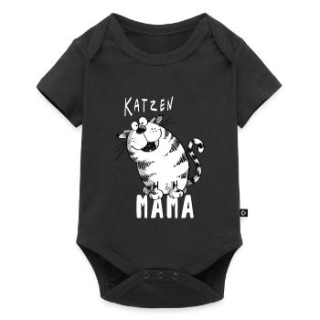 Katzen Mama - Katze - Kater - Kitten - Comic - Cat - Baby Premium Kurzarmbody - Schwarz - Vorne