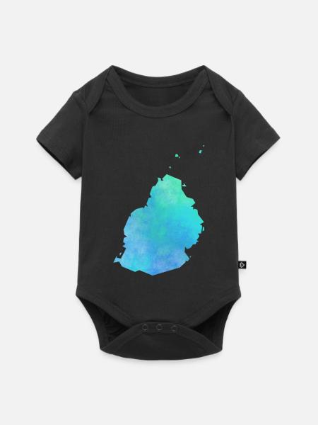 Mauritius - Baby Premium Kurzarmbody - Schwarz