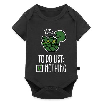 To do list: nothing! turtle - turtles - cute - Baby Premium short-sleeve bodysuit - black - Front