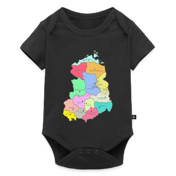 Carte de la RDA - Body à manches courtes Premium Bébé - noir - Devant
