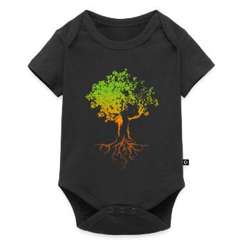 Tree, Autumn, Colors, Colorful, Illustration, Forest, Nature - Baby Premium short-sleeve bodysuit - black - Front