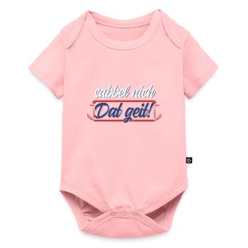 sabbel nich, dat geit! Lustiges Motiv-Shirt - Baby Premium Kurzarmbody - Rosa - Vorne