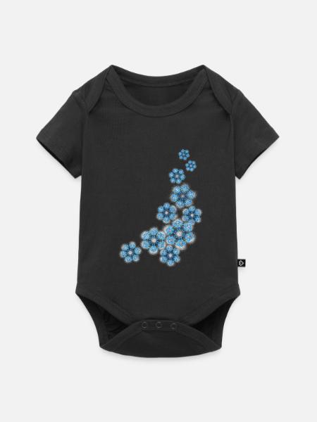Schneeflocken - Baby Premium Kurzarmbody - Schwarz