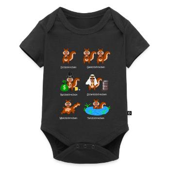 squirrels, rich squirrels, sheikh squirrels, - Baby Premium short-sleeve bodysuit - black - Front
