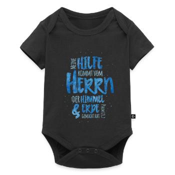 Meine Hilfe Kommt Vom Herrn - Baby Premium Kurzarmbody - Schwarz - Vorne