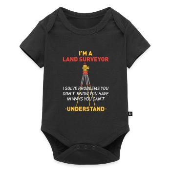 Land Survey GPS Land Surveyors Gifts - Baby Premium short-sleeve bodysuit - black - Front