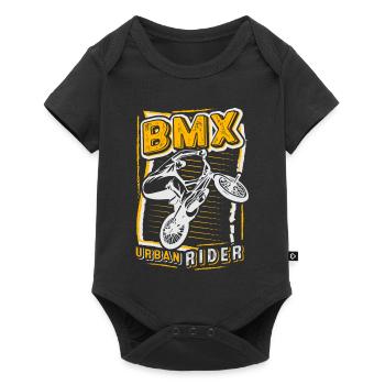 Vélo BMX | Roue BMX | Cool BMX | Idée cadeau - Body à manches courtes Premium Bébé - noir - Devant