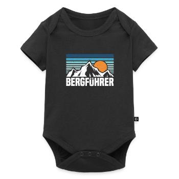 Guide de montagne montagnes vintage alpiniste grimpeur - Body à manches courtes Premium Bébé - noir - Devant